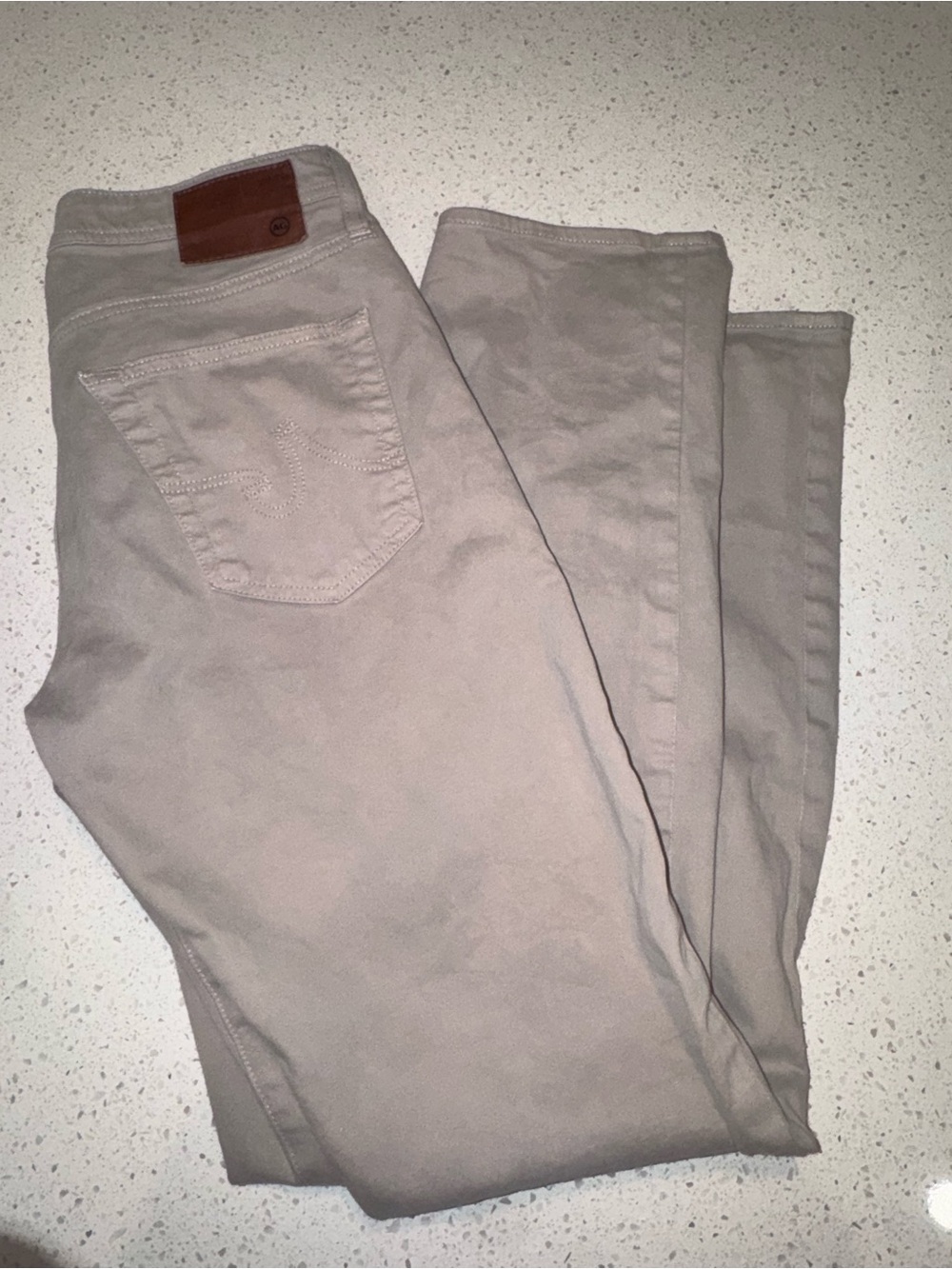 AG Adriano Goldschmied The Graduate Pants Men 30x32 Beige Tailored Leg Chino